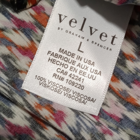 Velvet by Graham & Spencer Multicolor Ditsy Floral Tiered Smock Sleeve Boho Dres - Picture 5 of 10